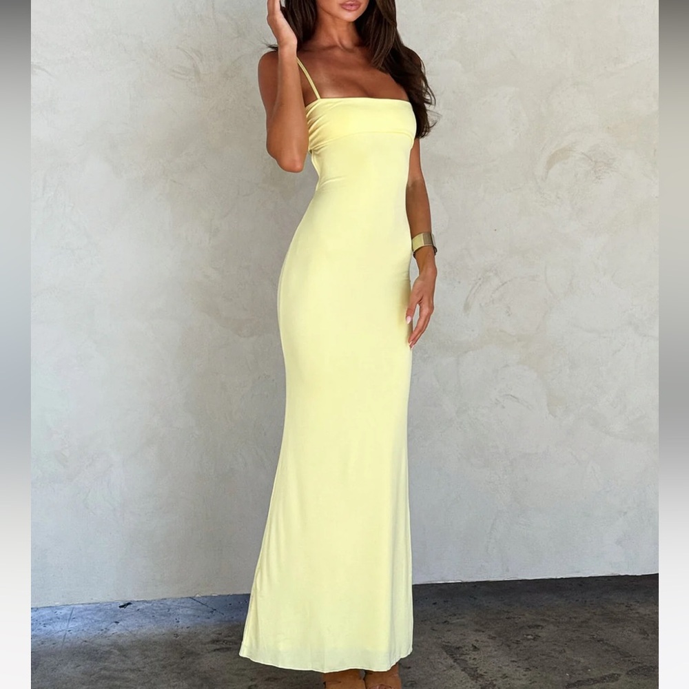 Tiger Mist Cara Yellow Maxi Dress